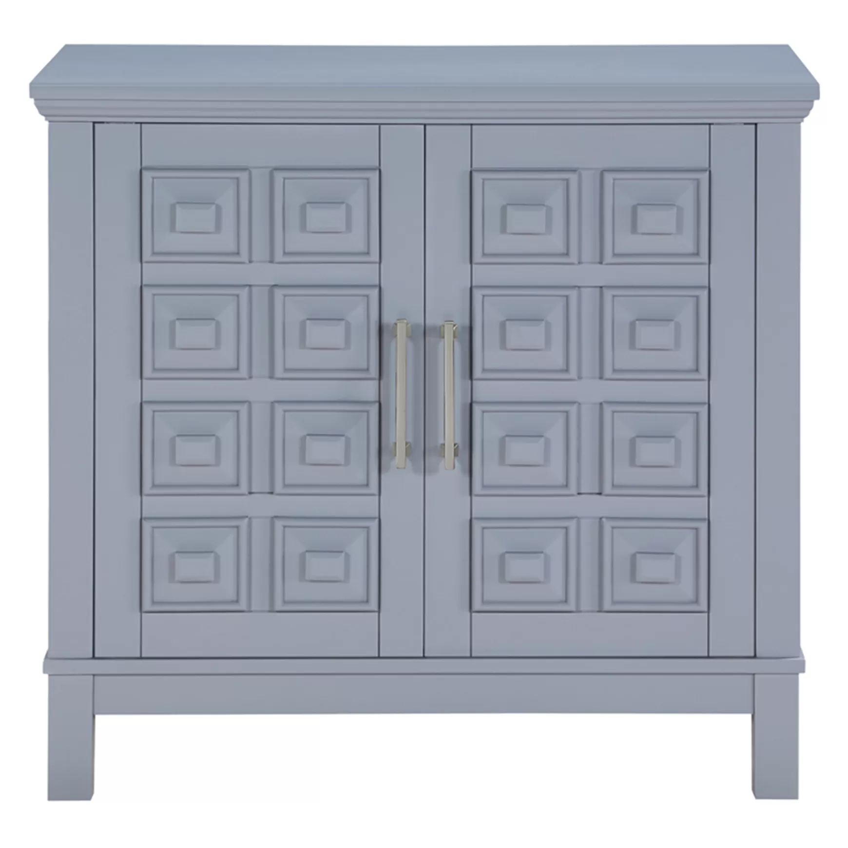 * Sadie 2-Drawer Geometric Cabinet, Grey Bargain Sale New