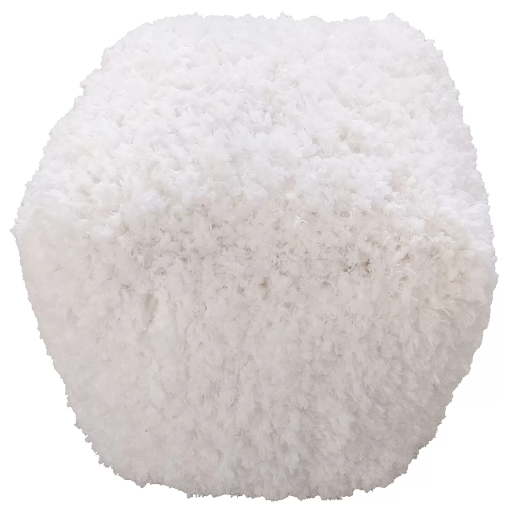 * Sammy Shag Pouf, Ivory Opening Sales Cheap