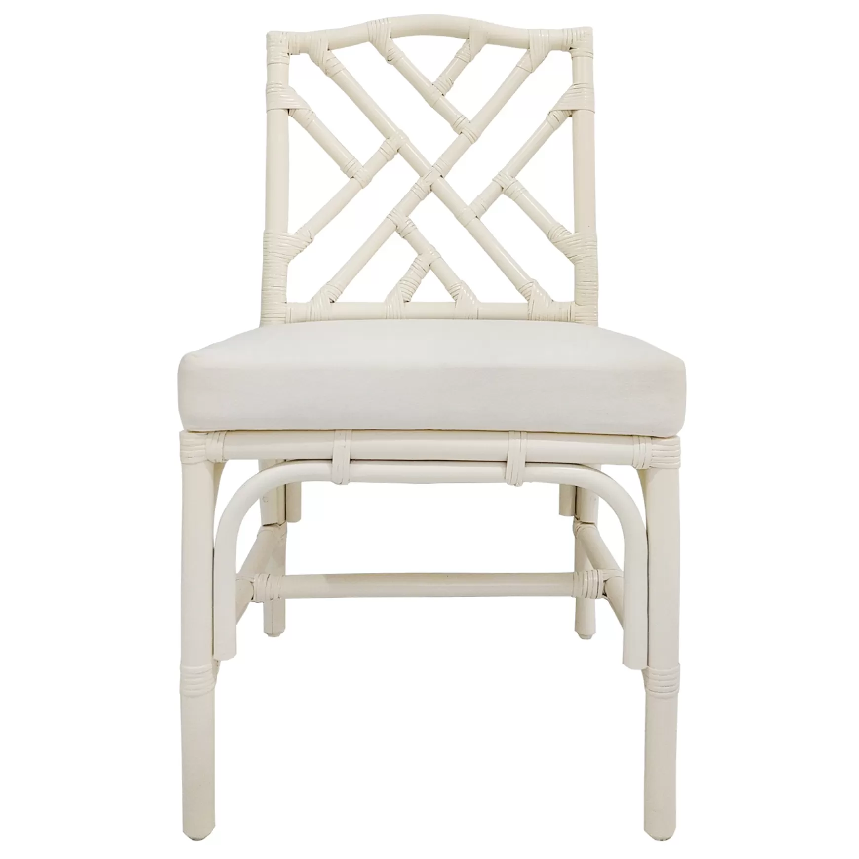 * Set Of 2 Grace Mitchell Dana White Rattan Dining Chair Gift Selection New