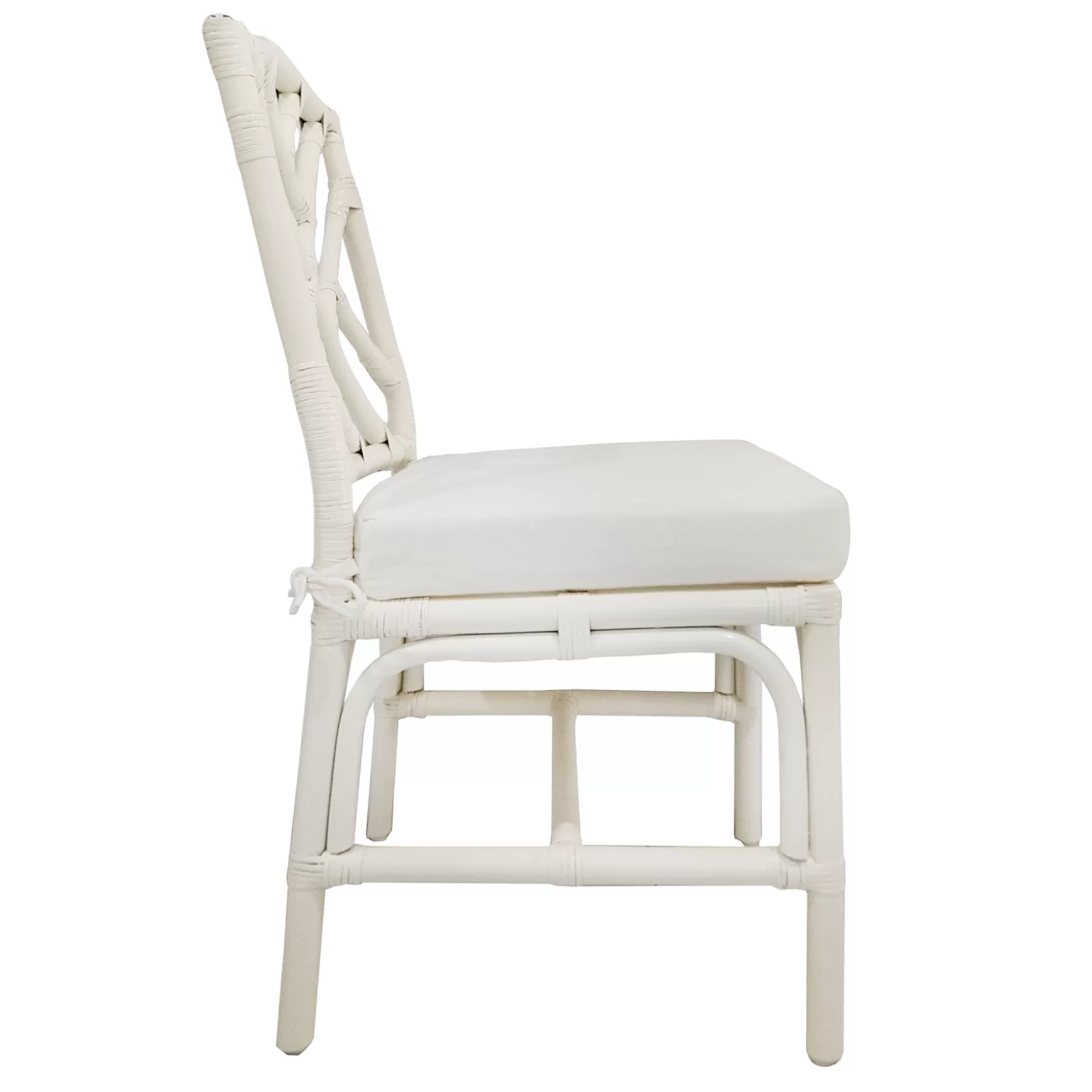 * Set Of 2 Grace Mitchell Dana White Rattan Dining Chair Gift Selection New