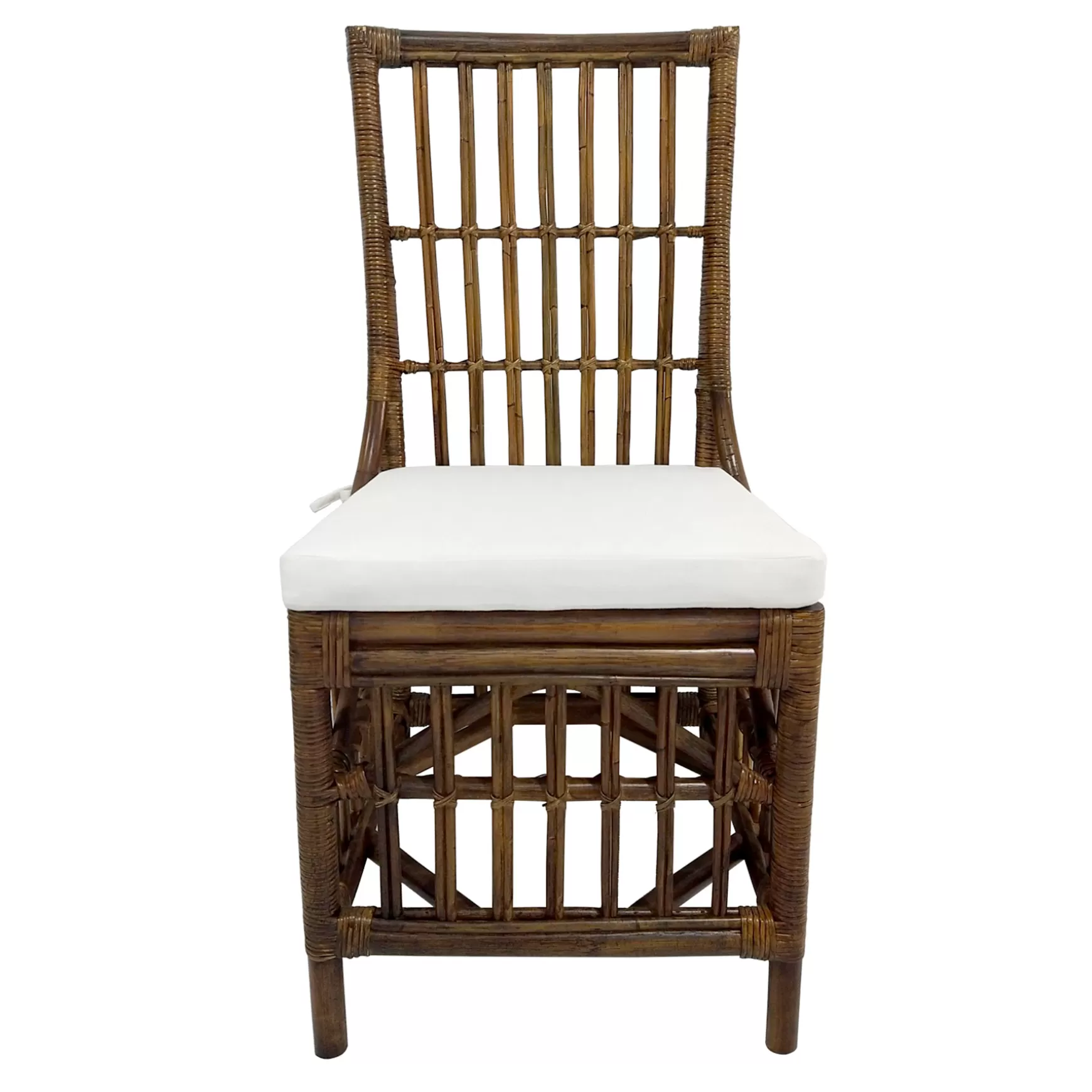* Set Of 2 Honeybloom Cade Brown Rattan Box Chair Outlet Shop
