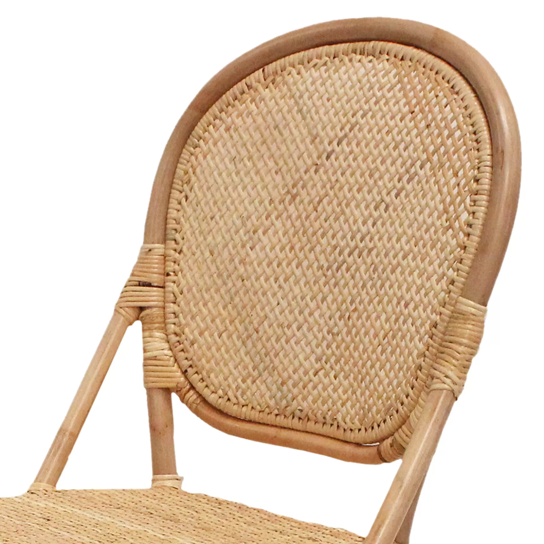 * Set Of 2 Indah Rattan Bistro Dining Chairs Low Price Sale