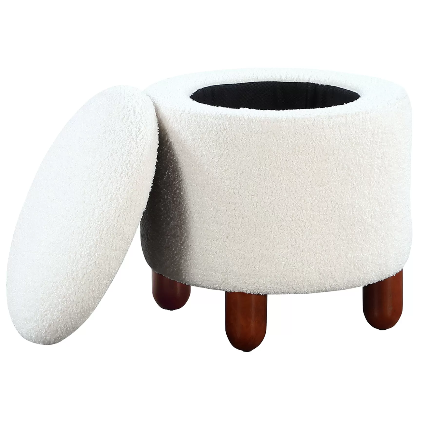 * Shay White Storage Ottoman Discount Online Sale