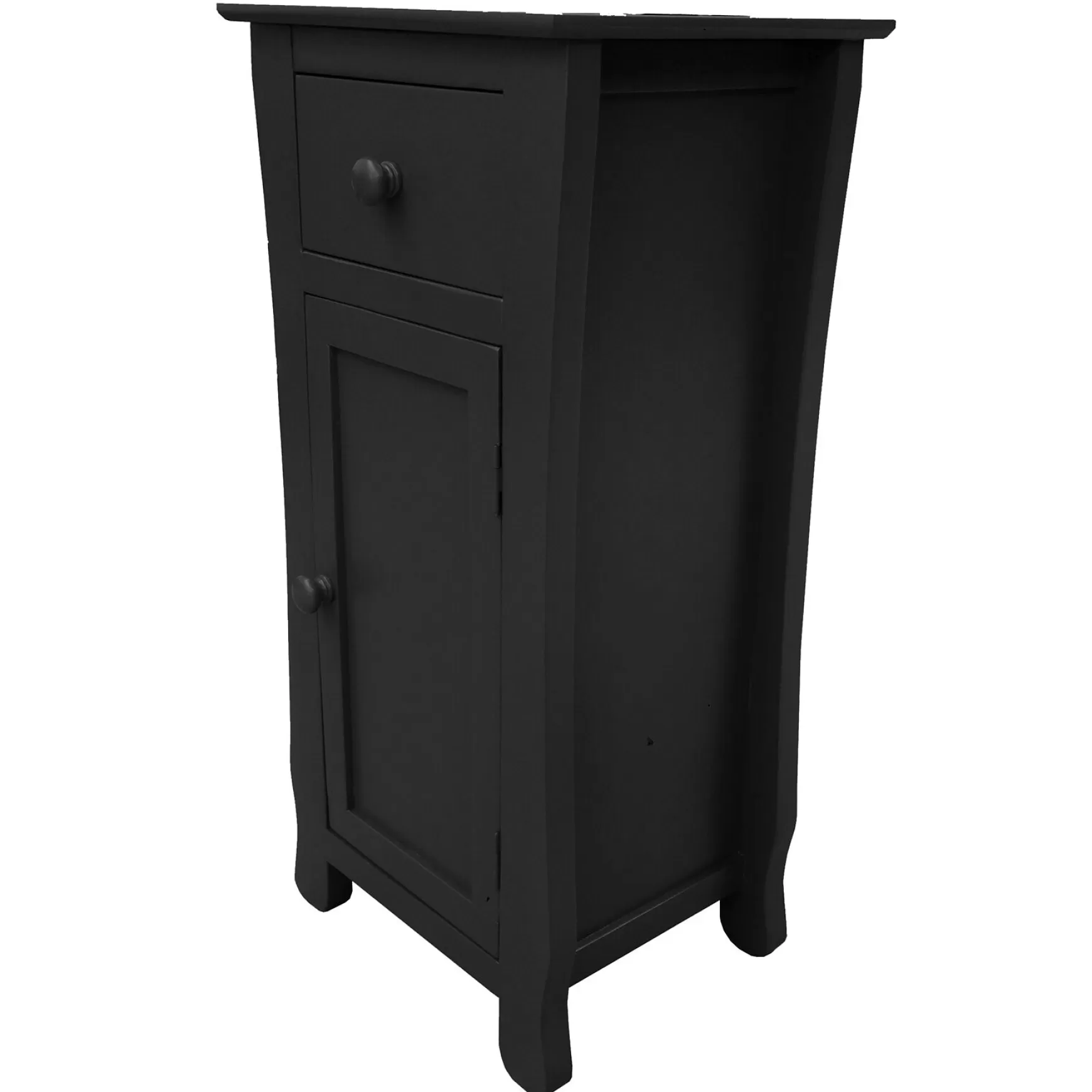 * Theodore Black 1-Drawer Cabinet End Table, 29 Clearance New