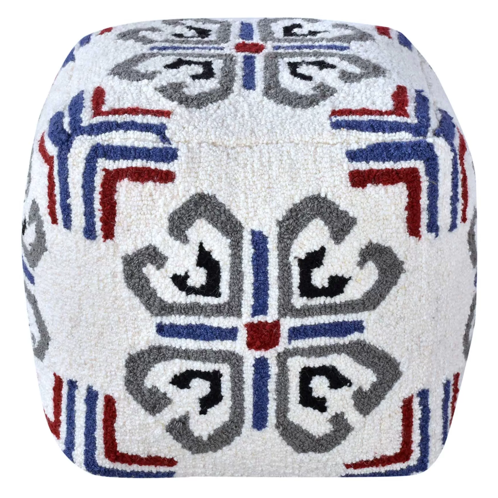 * Tile Tufted Pouf Blue Outlet Clearance