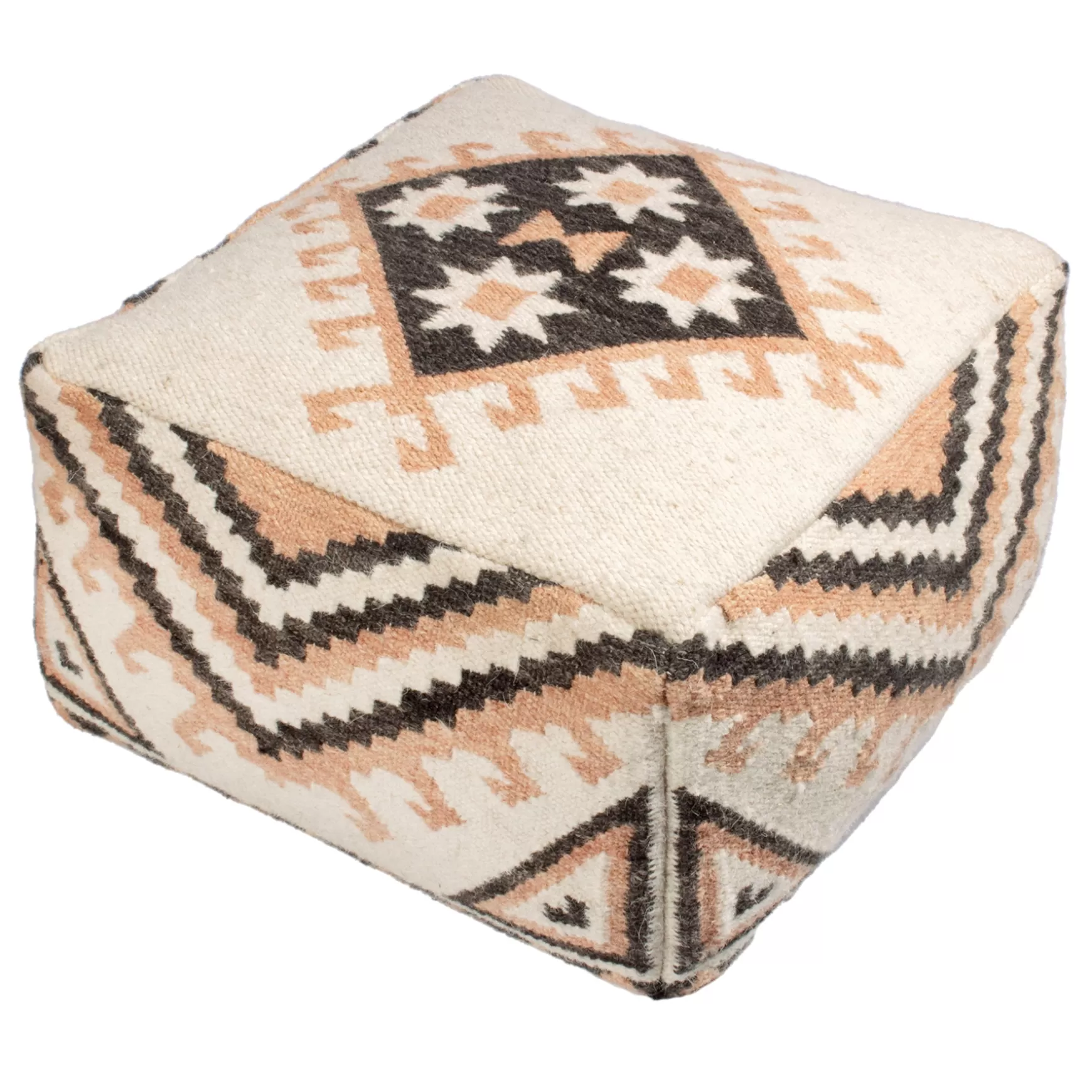 * Tracey Boyd Kilim Pouf Neutral Discount Store