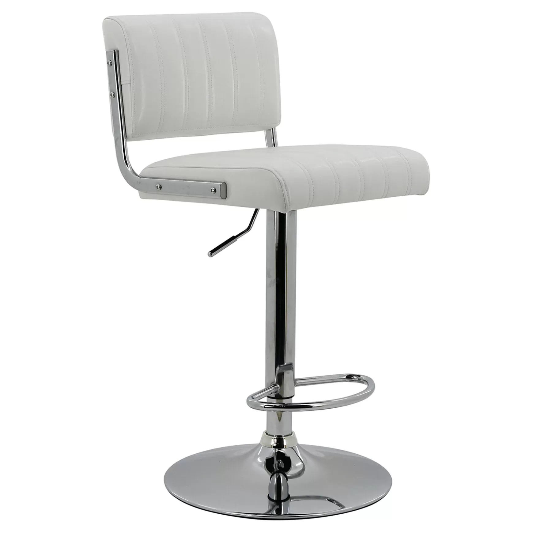 * Warren White Faux Leather Adjustable Barstool Less Expensive Shop