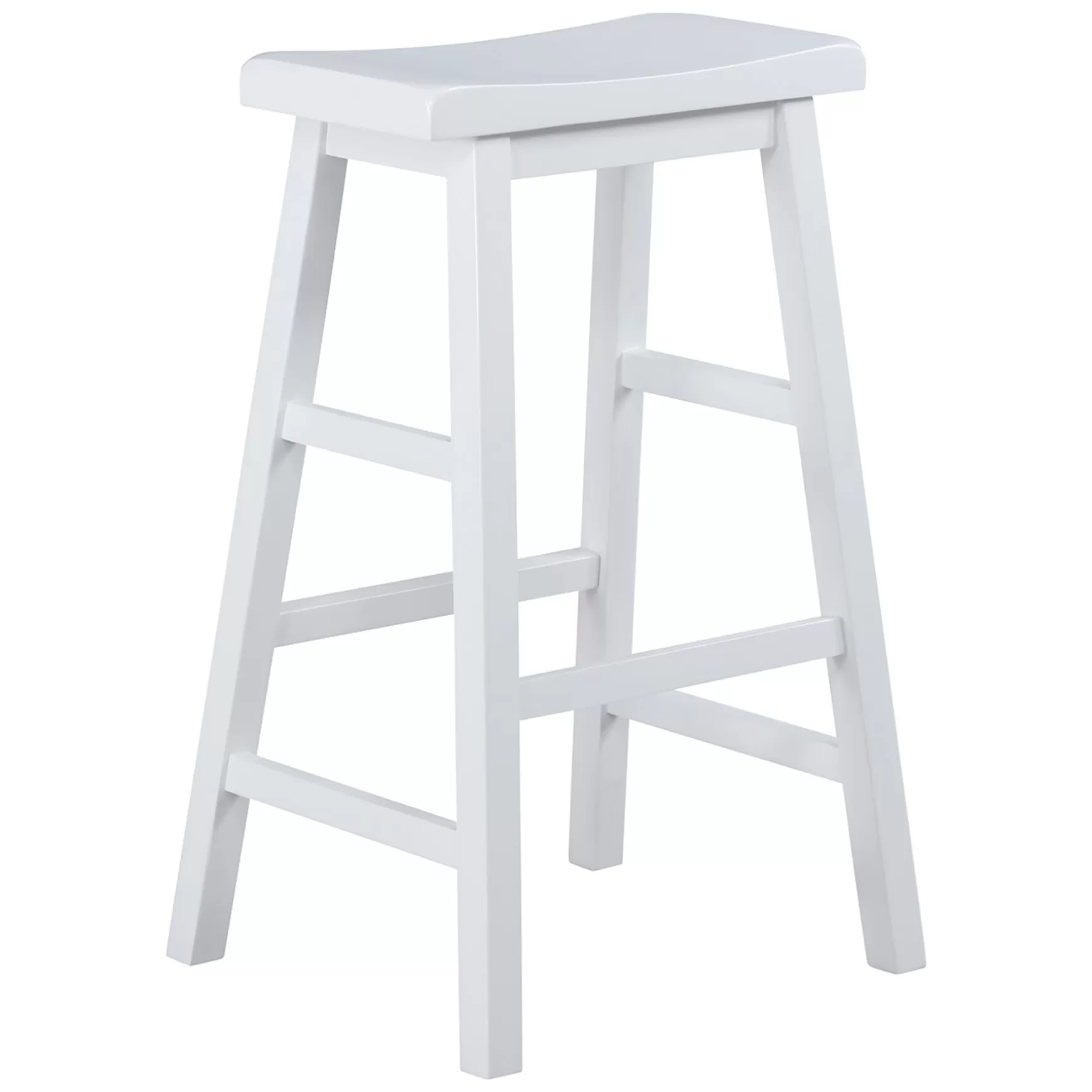 * White Saddle Backless Barstool, 29 Good Quality Best Sale