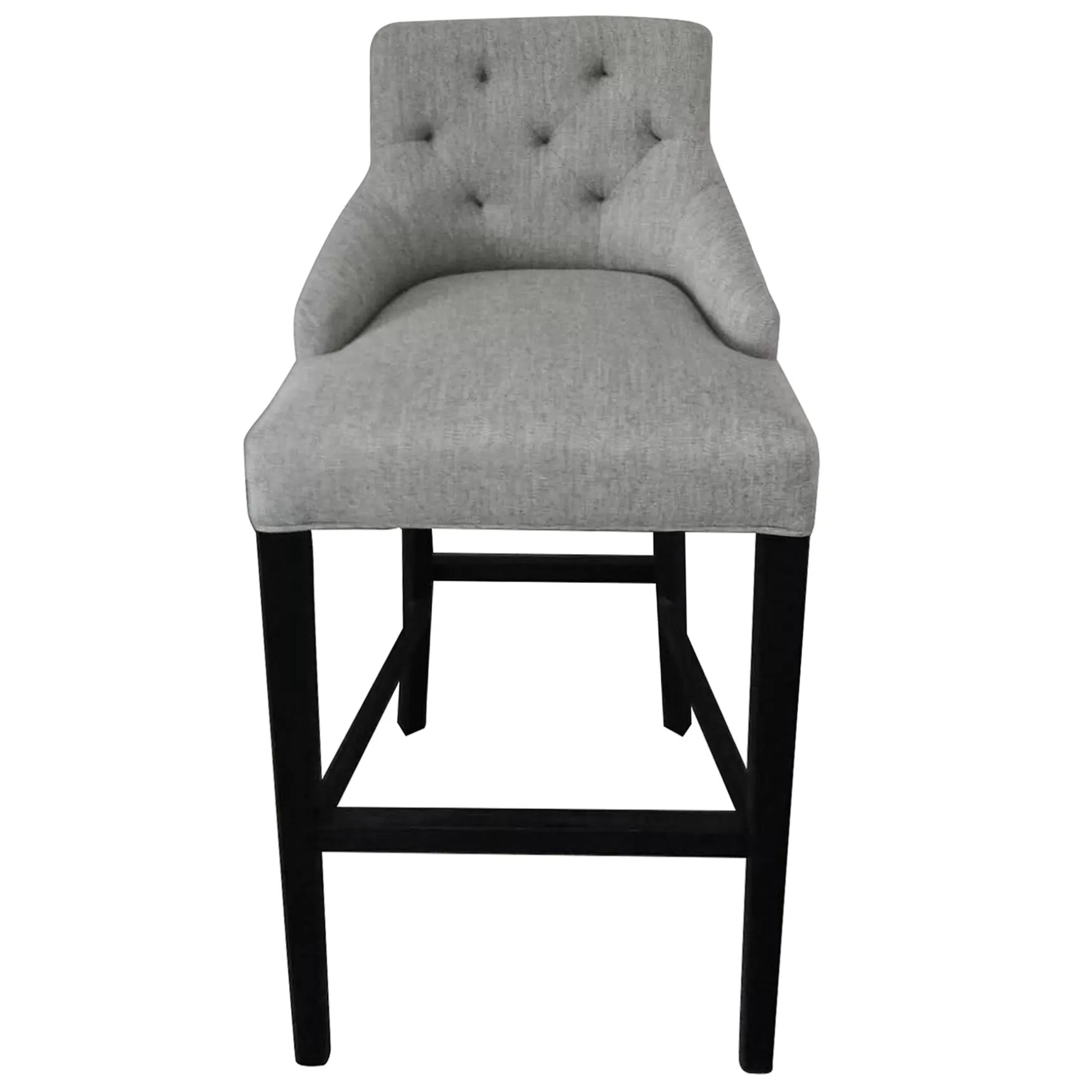 * York Grey Upholstered Tufted Barstool Bargain Sale Best Sale